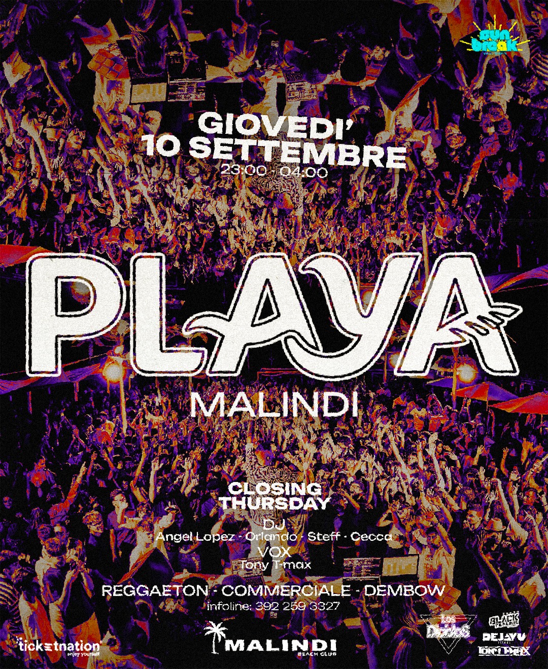 Playa Malindi - Closing Thursday